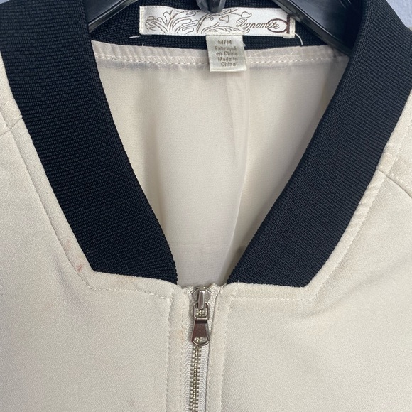DYNAMITE Bomber Jacket (Off White/Black) - M - Picture 4 of 6